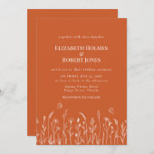 Fleur sauvage Meadow Butterflies Faire-part de mar (Devant / Derrière)