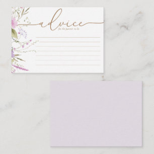 Fleur sauvage Meadow   Carte Baby shower