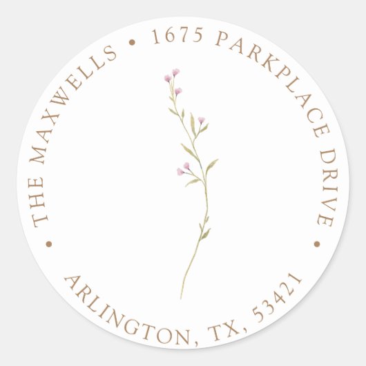 Fleur sauvage Meadow | Étiquettes d'adresse de ret (Devant)