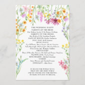 Fleur sauvage Meadow Floral Wedding Programme de m (Dos)