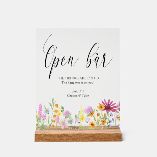 Fleur sauvage Meadow Mariage Open Bar (Recto)