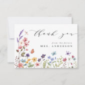 Fleur sauvage Merci Fête des mariées d'été (Devant)