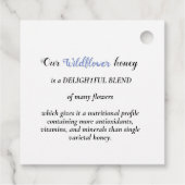 Fleur sauvage Miel Abeilles Étiquettes Dashed Bord (Dos)