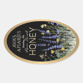 Fleur sauvage Miel cru Étiquette Abee Noir Or (Devant)
