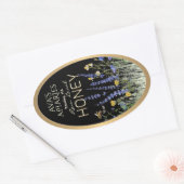 Fleur sauvage Miel cru Étiquette Abee Noir Or (Enveloppe)