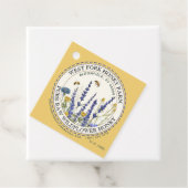 Fleur sauvage Miel Étiquette avec abeilles pointil (En situation)