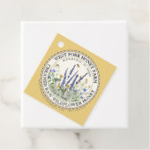 Fleur sauvage Miel Étiquette avec abeilles pointil (En situation)