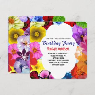Fleur sauvage Modèle d'invitation de douche nuptia
