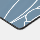 Fleur sauvage moderne bleu blanc (Coin)