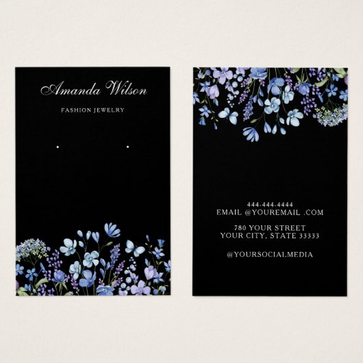 Fleur sauvage moderne  de l'oreille bijouterie Car (Devant & derrière)