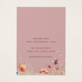 Fleur sauvage moderne élégant 3 oreille carte d'af (Dos)