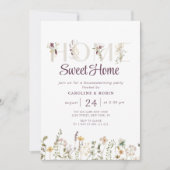 fleur sauvage moderne invitation à la fête du chau (Devant)