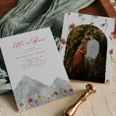 Fleur sauvage Mountain Baby shower Invitation