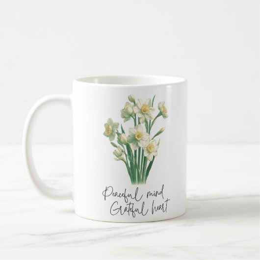 Fleur sauvage Narcissus Café Mug (Gauche)