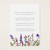 Fleur sauvage No Wrap Douche - étiquette cadeau (Devant)