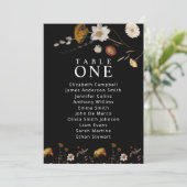 Fleur sauvage noir Boho Table assise Cartes à bagu (Debout devant)