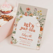 Fleur sauvage numérique Tea Party Invitation anniv