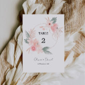 Fleur sauvage Numéro de carte Modèle, minimaliste