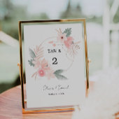 Fleur sauvage Numéro de carte Modèle, minimaliste