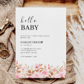 Fleur sauvage Oh Baby shower Modèle Invitation