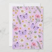 Fleur sauvage papillon Anniversaire Merci (Dos)