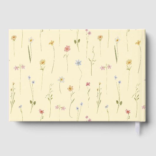 Fleur sauvage Papillon Baby shower floral de print (Verso)