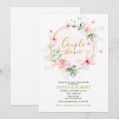 Fleur sauvage papillon Couple Showcase invitation (Devant / Derrière)