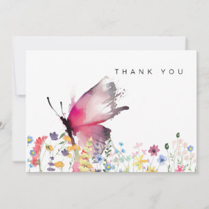 Fleur sauvage Papillon funéraire de deuil Merci
