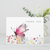 Fleur sauvage Papillon funéraire  de deuil Merci (Debout devant)