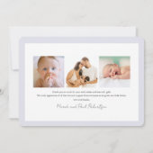 Fleur sauvage Papillon PPL Faire-part de naissance (Dos)