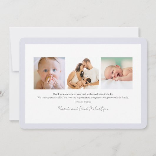 Fleur sauvage Papillon PPL Faire-part de naissance (Dos)