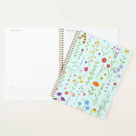 fleur sauvage peinture turquoise arrière - plan (Devant avec enveloppe)