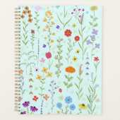 fleur sauvage peinture turquoise arrière - plan (Devant)