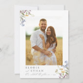 Fleur sauvage Photo Engagement Invitation Floral (Dos)