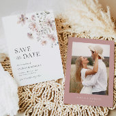 Fleur sauvage Photo Enregistrer la date Faire-part