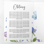 Fleur sauvage Photo Funeral Memorial Programme (Intérieur en premier)