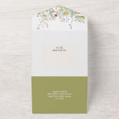 Fleur sauvage Printemps Délicat Mariage Invitation (Dehors)