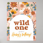 Fleur sauvage rétros 1er anniversaire Affiche de b (Devant)
