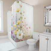 Fleur sauvage rideau de douche Botanique Salle de  (En situation)