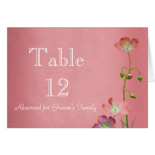 Fleur sauvage rose sur Bourgogne Numéro de table