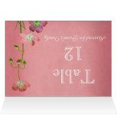 Fleur sauvage rose sur Bourgogne Numéro de table (Intérieur Horizontal (haut))