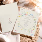 Fleur sauvage Rustic Boho Faire-part de mariage