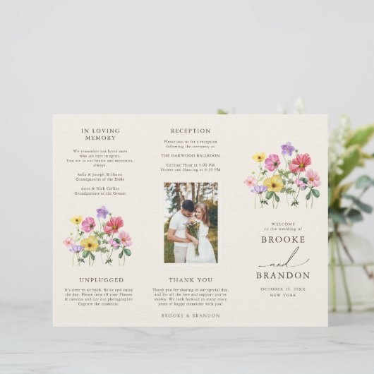 Fleur sauvage Rustic Chic Floral Boho programme de (Debout devant)