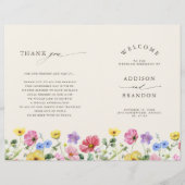 Fleur sauvage Rustic Chic Floral Boho Programme de (Devant)
