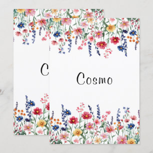 Fleur sauvage Rustic Mariage numéro de table perso