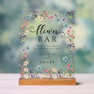 Fleur sauvage Rustique Floral Mariage barre de fle
