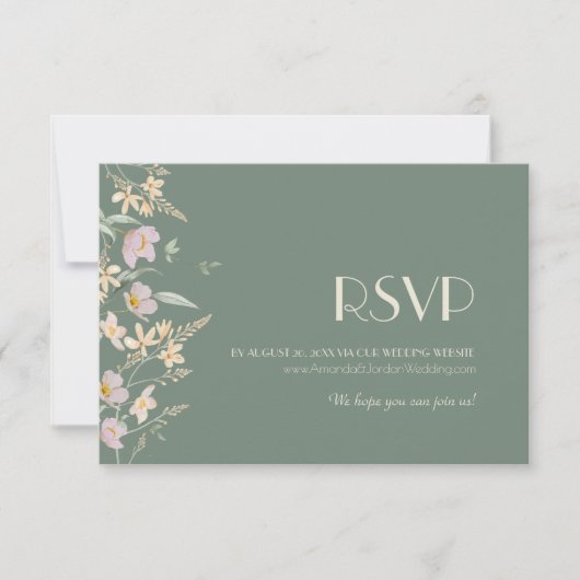 Fleur sauvage Sage Deco Site Mariage RSVP (Devant)