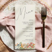 Fleur sauvage Script Menu Mariage moderne