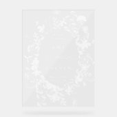 Fleur sauvage Silhouette Cadre Mariage Bienvenue (Recto)
