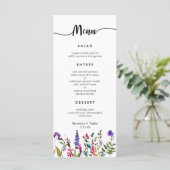Fleur sauvage Simple 3 plats mariage menu (Debout devant)